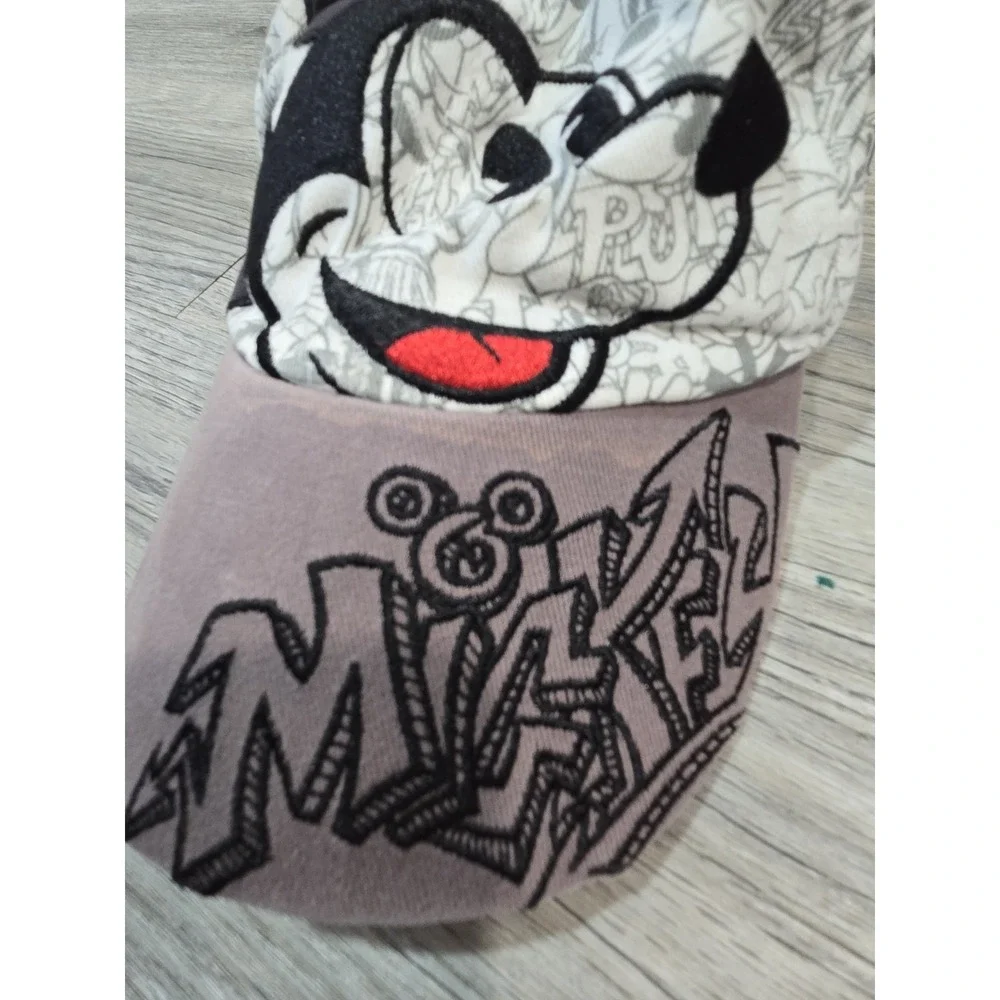 Disney Parks Mickey Mouse‎ Adult Adjustable Hat Gray White Black Red